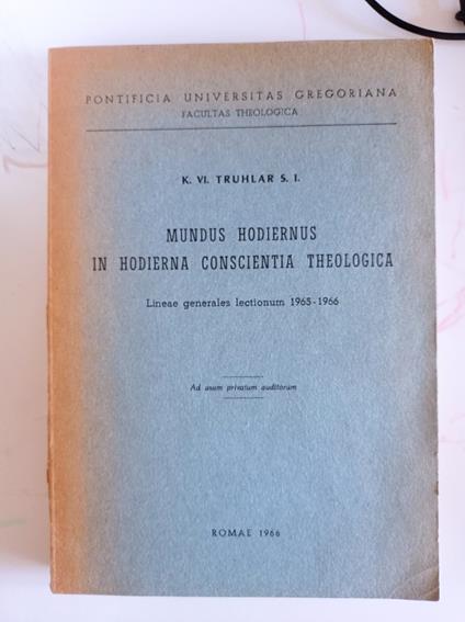 Mundus Hodiernus In Hodierna Conscientia Theologica - copertina