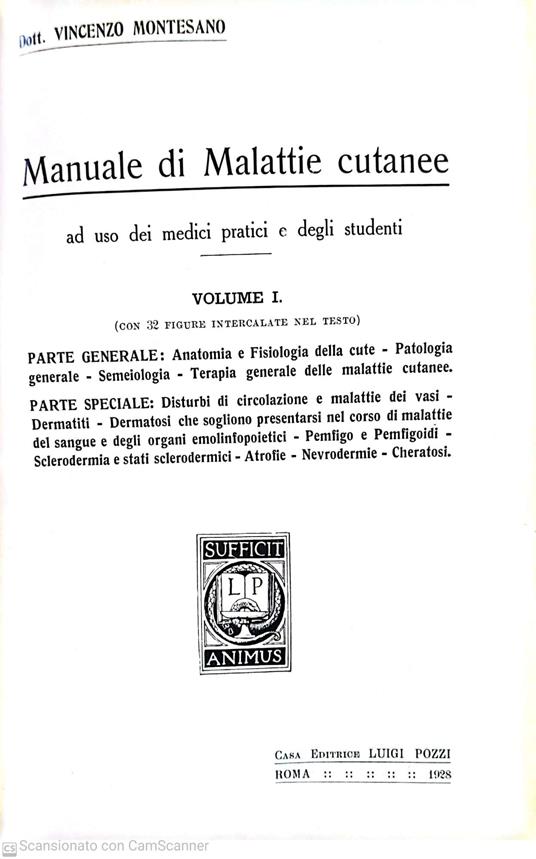 Manuale di malattie cutanee. Volume 1 - Vincenzo Montisano - copertina