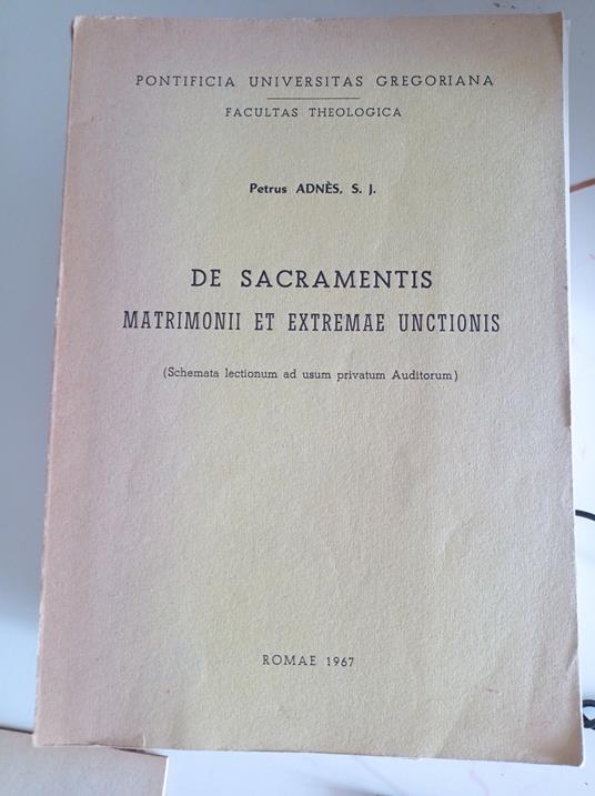 De sacramentis matrimonii et extremae unctionis - copertina