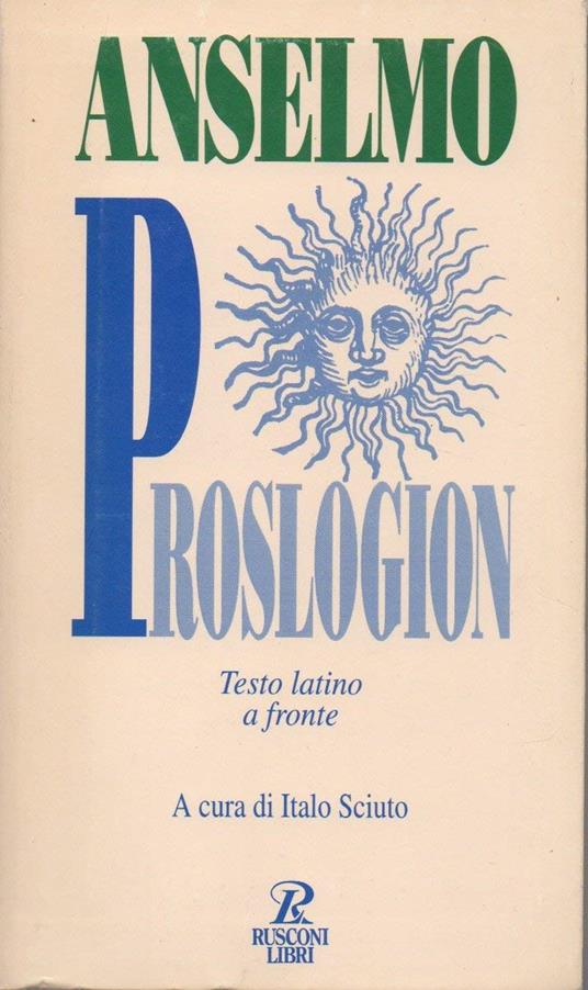 Proslogion - d'Aosta Anselmo - copertina