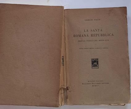 La santa romana repubblica. Profilo storico del Medio Evo - Giorgio Falco - copertina