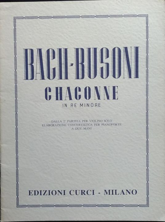 Chaconne in re minore - S. J. Weiner - copertina