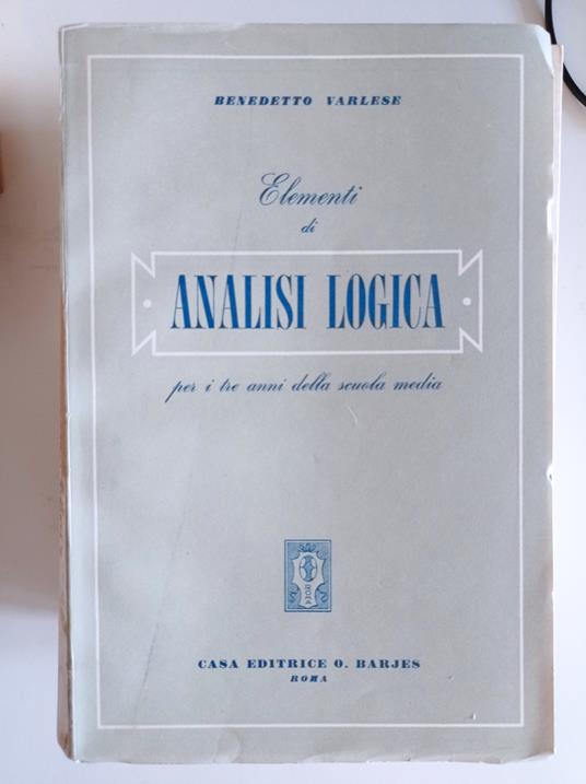 Elementi di analisi logica - copertina