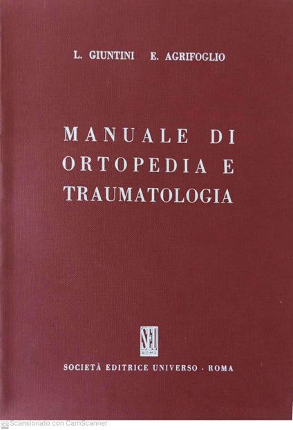 Manuale di ortopedia e traumatologia - copertina