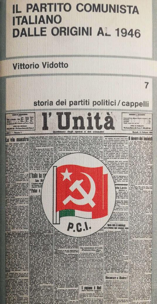 Il partito comunista italiano dalle origini al 1946 - Vittorio Vidotto - copertina