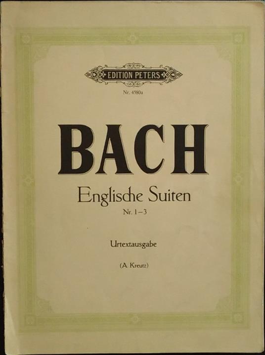 Englische Suiten - Johann Sebastian Bach - copertina