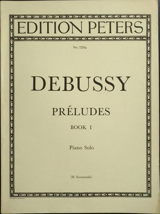 Preludes. Book I. Piano Solo - Claude Debussy - copertina