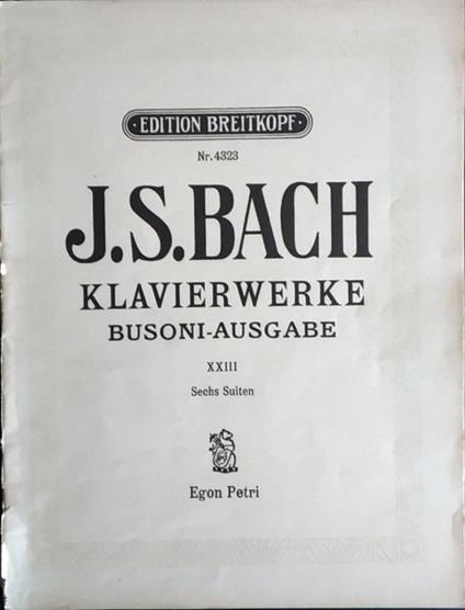 Klavirwerke busoni-ausgabe - S. J. Weiner - copertina