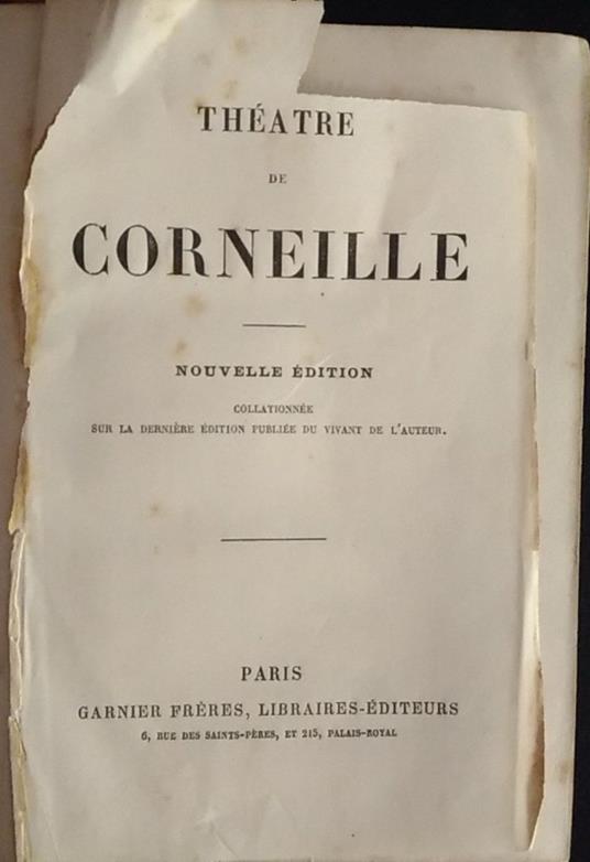 Theatre de Corneille - copertina