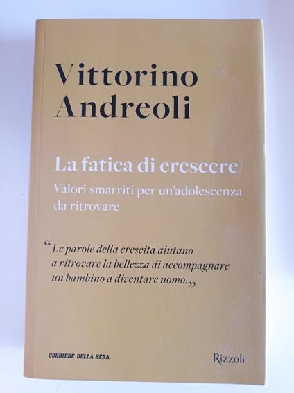 La fatica di crescere - Vittorino Andreoli - copertina