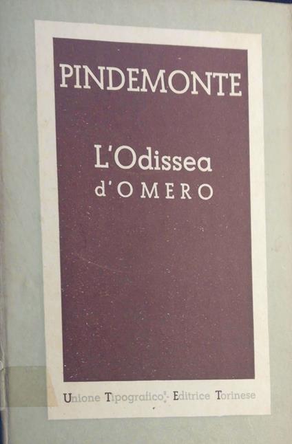 L' Odissea D'Omero - Ippolito Pindemonte - copertina