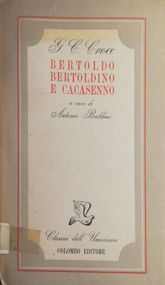 Bertoldo Bertoldino e Cacasenno - Antonio Baldini - copertina