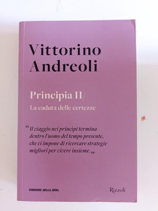 Principia II/La caduta delle certezze - Vittorino Andreoli - copertina