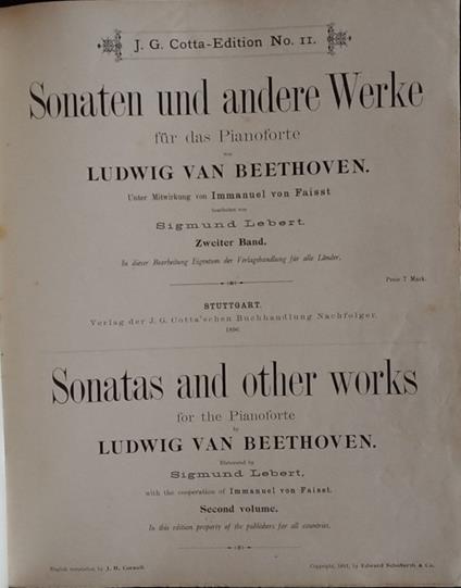 Sonatas and other works for the pianoforte - Ludwig van Beethoven - copertina