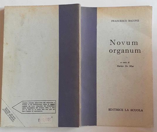 Novum Organum - Francesco Bacone - copertina