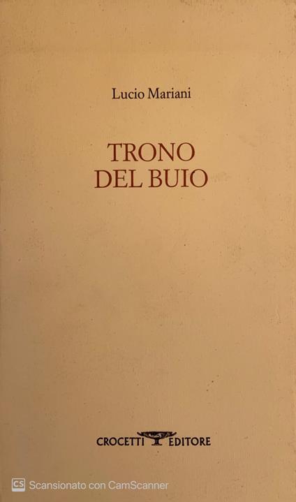 Trono del buio - Lucio Mariani - copertina