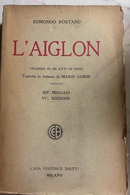 L' Aiglon - Edmond Rostand - copertina