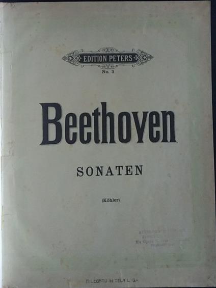 Sonaten (Kohler) - Ludwig van Beethoven - copertina