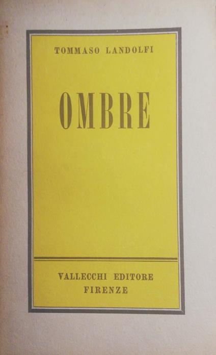 Ombre - Tommaso Landolfi - copertina