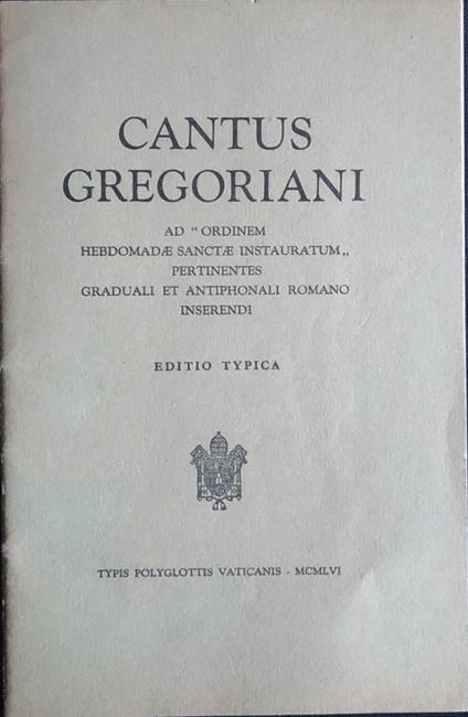 Cantus gregoriani - copertina