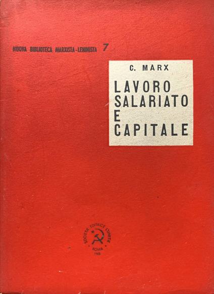 Lavoro salariato e capitale - Karl Marx - copertina