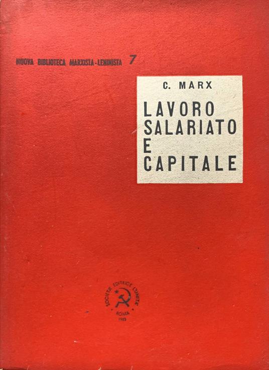 Lavoro salariato e capitale - Karl Marx - copertina