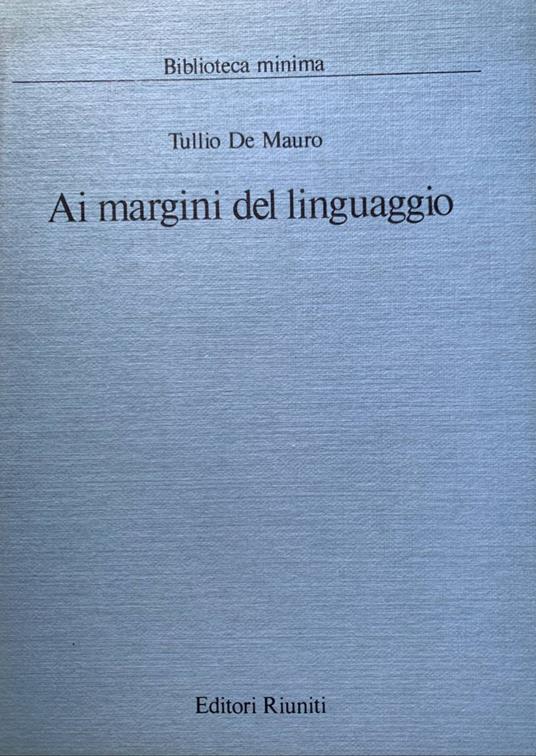 Ai margini del linguaggio - Tullio De Mauro - copertina