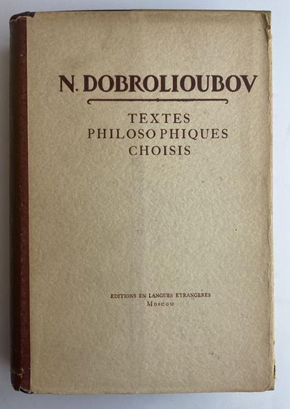 Textes philosophiques choisis - N. Dobrolioubov - copertina