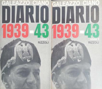 Diario 1939-1943 vol. I e II - Galeazzo Ciano - copertina