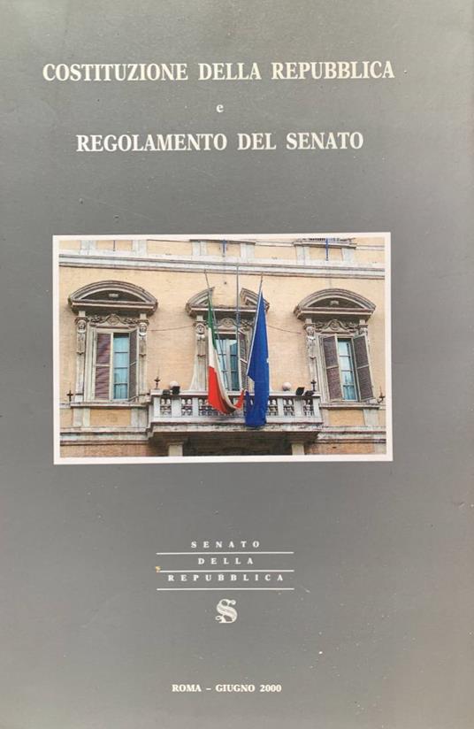 Costituzione della Repubblica e regolamento del Senato - copertina