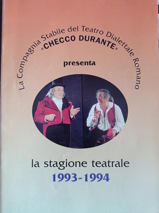 La stagione teatrale - Checco Durante - copertina