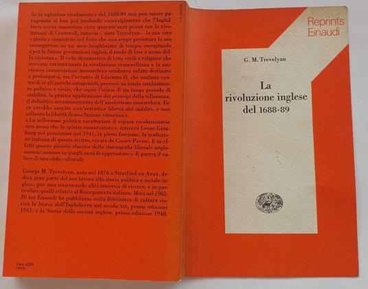 La rivoluzione inglese del 1688-89 - George M. Trevelyan - copertina