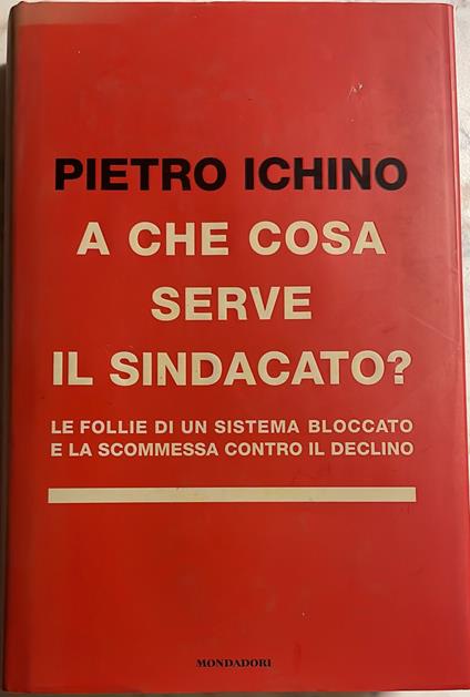 A che cosa serve il sindacato? Le follie di un sistema bloccato e la scommessa contro il declino - Pietro Ichino - copertina