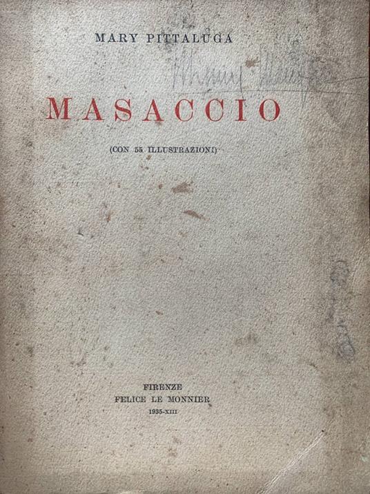 Masaccio - Mary Pittaluga - copertina