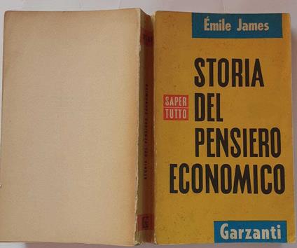 Storia del pensiero economico - Emile James - copertina