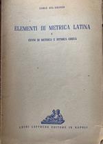 Elementi di metrica latina e cenni di metrica e ritmica greca