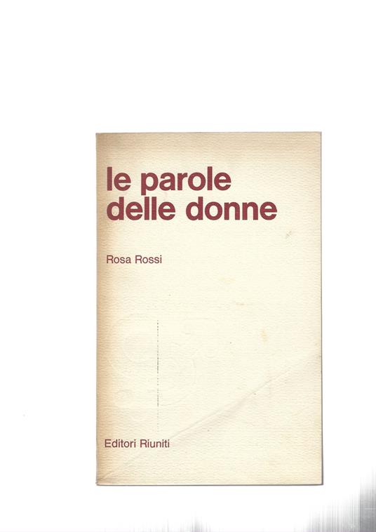 Le Parole Delle Donne - Rosa Rossi - copertina