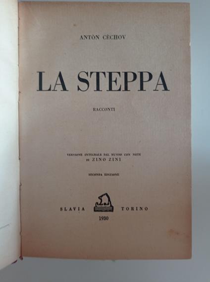 La steppa - Anton Cechov - copertina