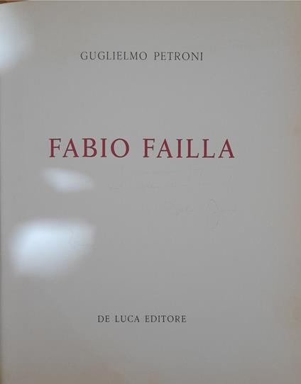 Fabio Failla (Autografato) - Guglielmo Petroni - copertina