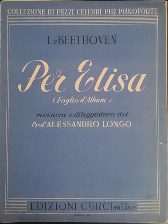 Per Elisa - Ludwig van Beethoven - copertina