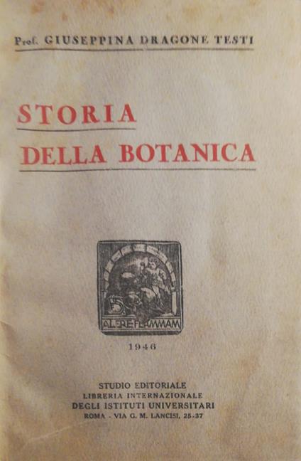 Storia della Botanica - copertina