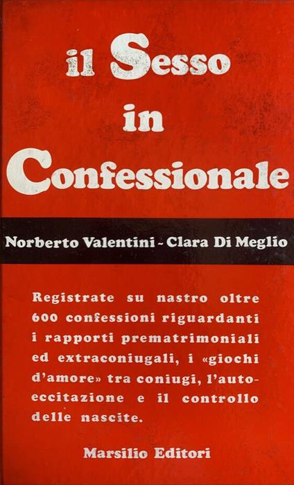 Il sesso in confessionale - Norberto Valentini - copertina