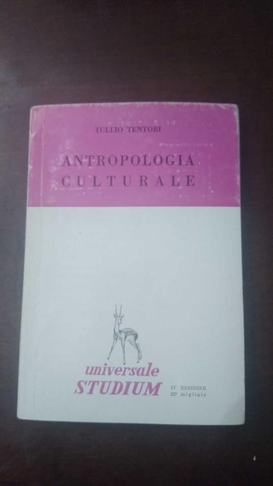 Antropologia culturale - Tullio Tentori - copertina