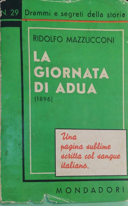 La giornata di Adua (1896) - Ridolfo Mazzucconi - copertina