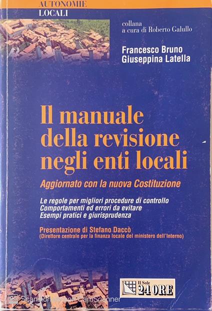 Il manuale della revisione negli enti locali - Francesco Bruno - copertina