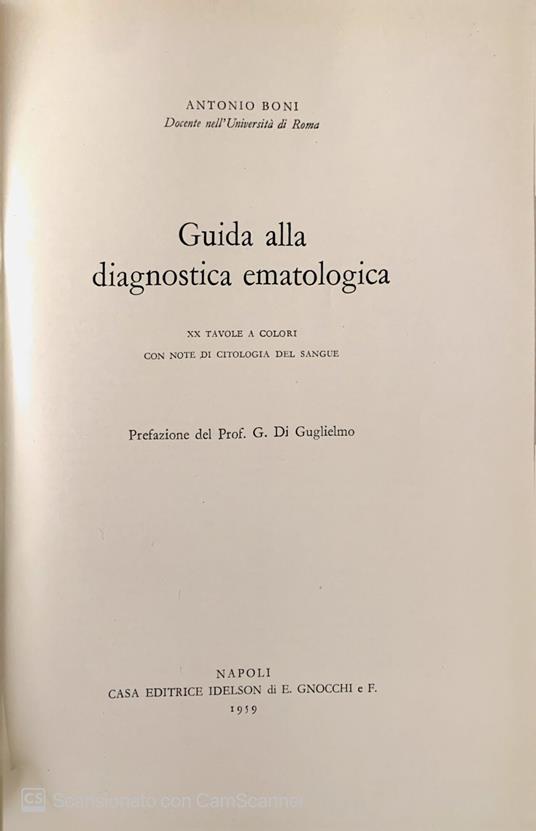 Guida alla diagnostica ematologica - Antonio Boni - copertina