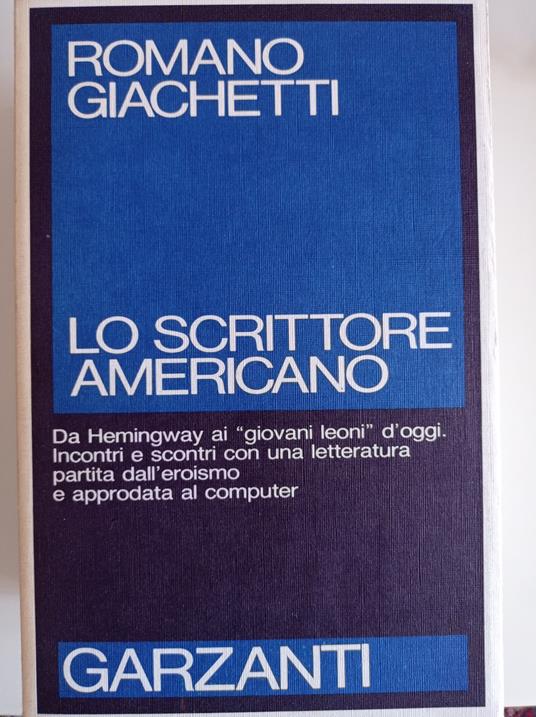 Lo scrittore americano - Romano Giachetti - copertina