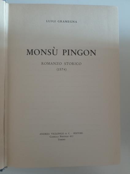Monsù Pingon - Luigi Gramegna - copertina