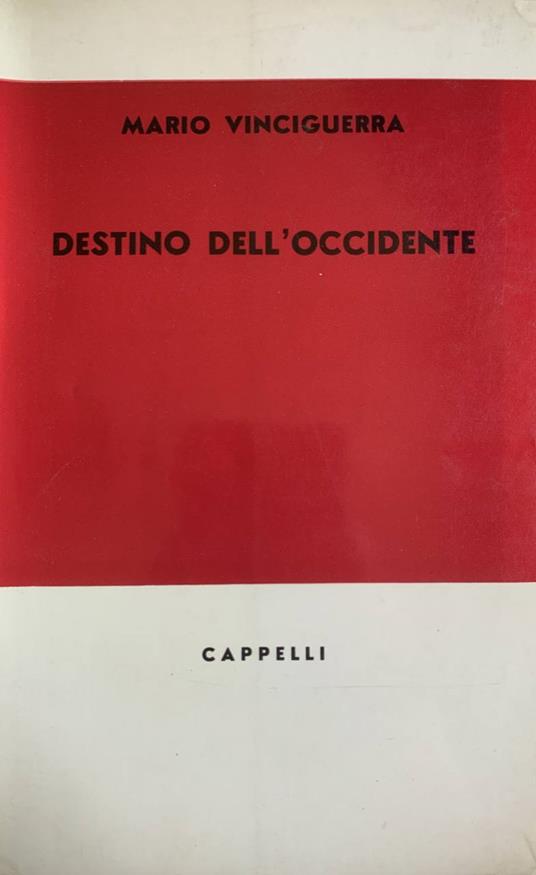 Destino dell'occidente - Mario Vinciguerra - copertina