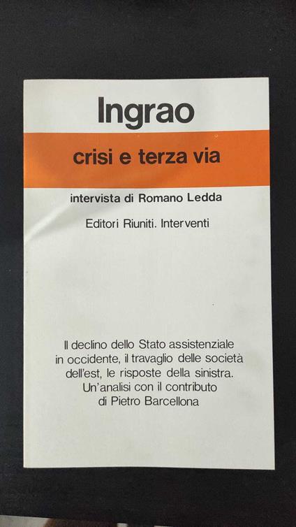 Crisi e terza via - Pietro Ingrao - copertina